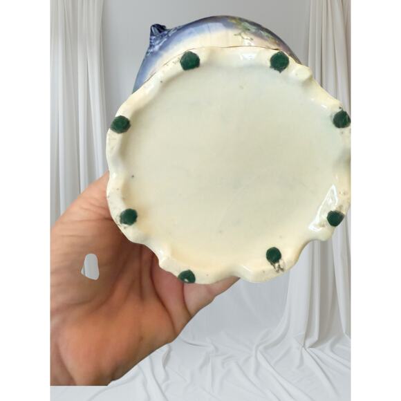 Antique Cobalt Blue Hand-Painted Floral Urn Vase, Gold Gilt Handles, 1890-1920 - Picture 8 of 10